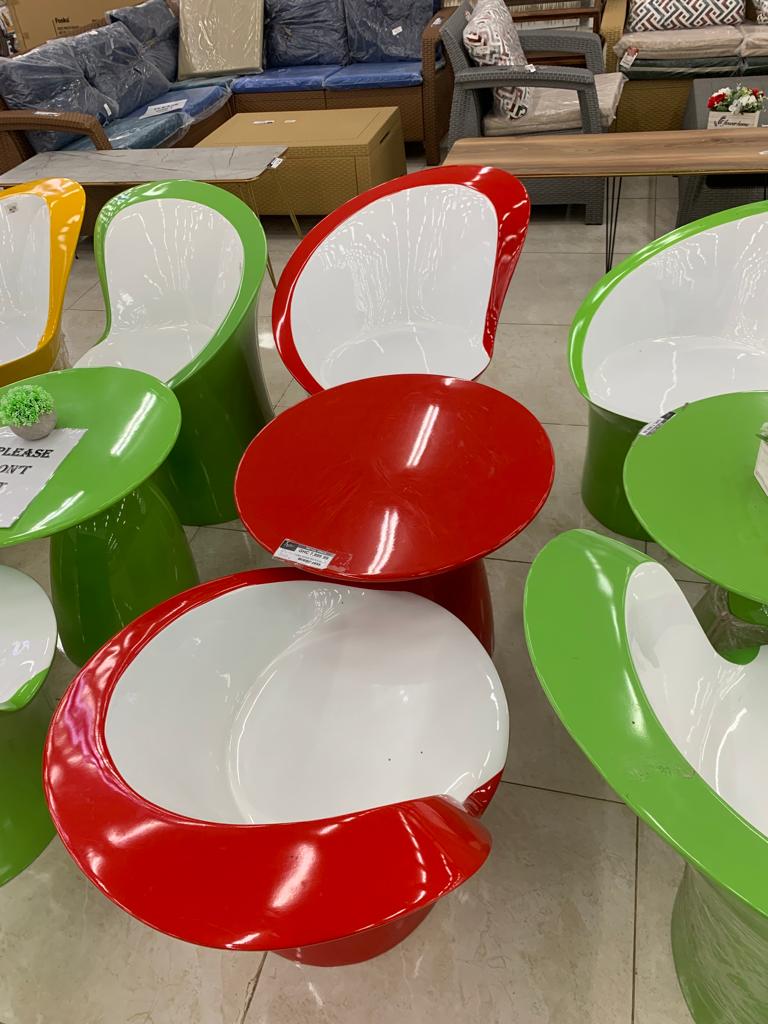 designed table and chairs